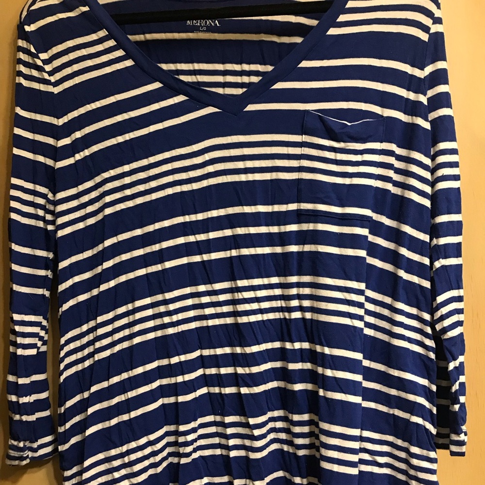 Striped baseball T